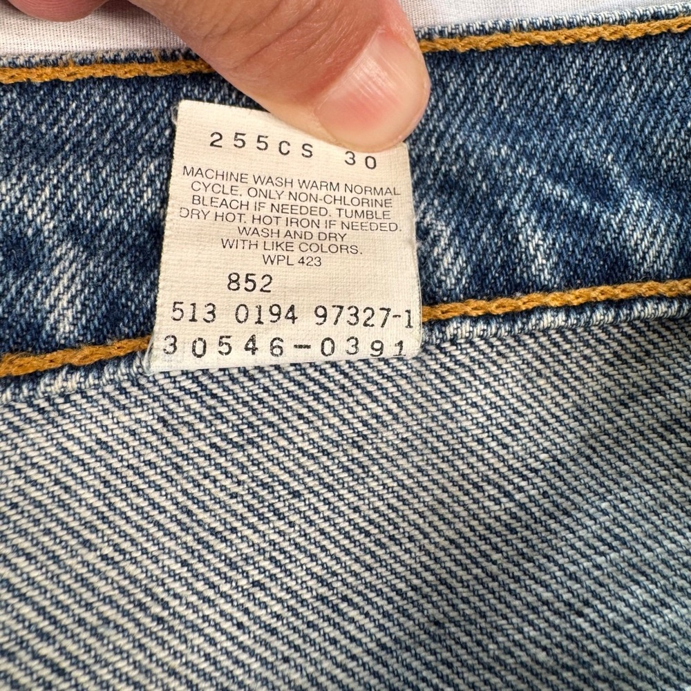 VTG 90s Made In USA Levi's Orange Tab Jean Shorts Men's Size 40 Loose Fit - Picture 5 of 10